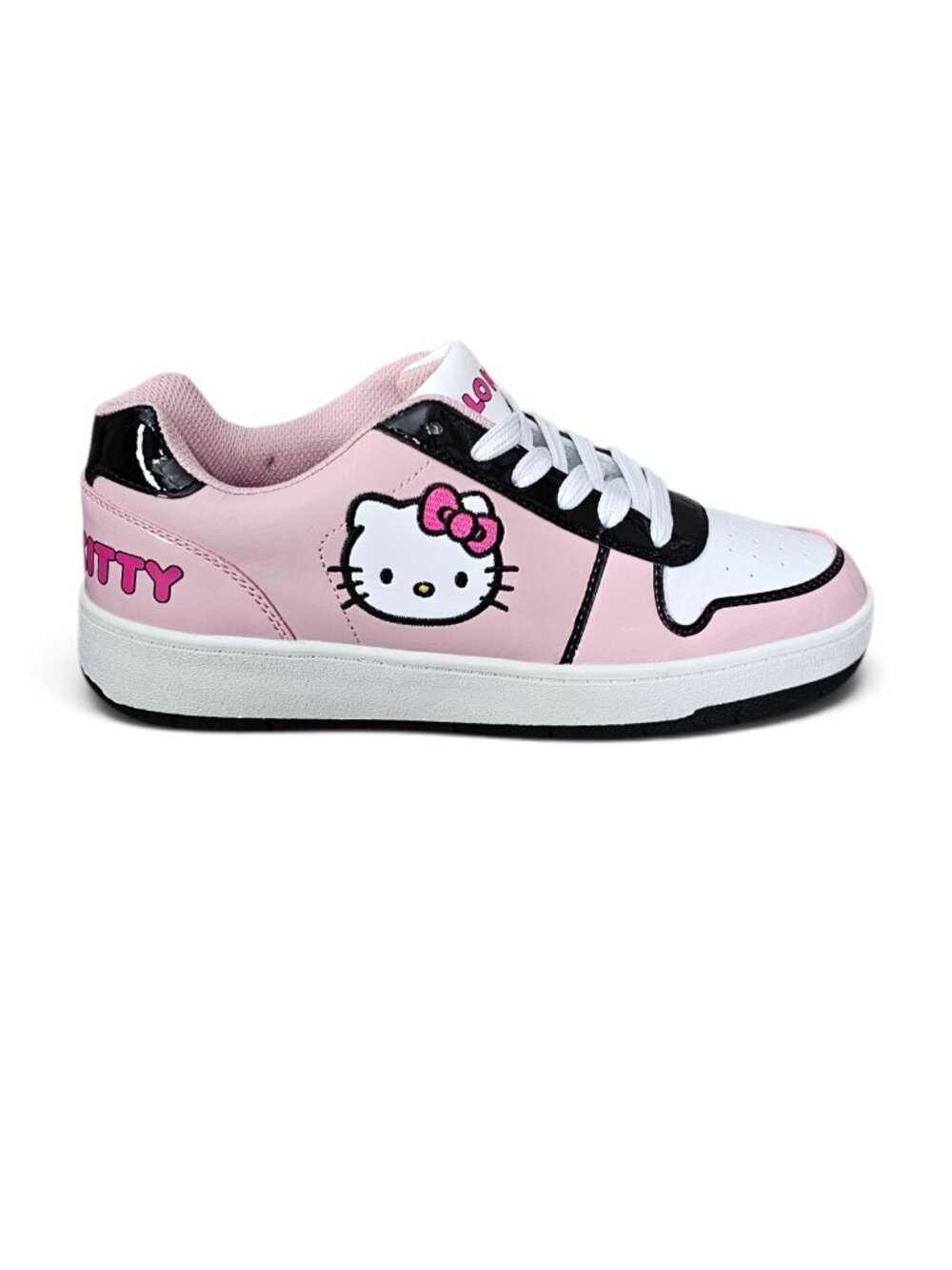 Hello Kitty Sanrio Women's Pink Y2K Low Top Patent Casual Court Sneakers New 9